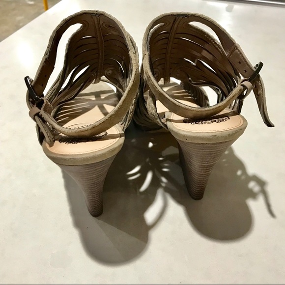 New Vince Camuto Janil Open Toe Suede Sandals - Picture 6 of 8